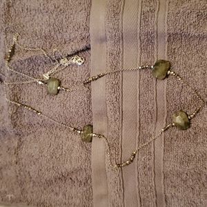 24 inch with gray stone beads